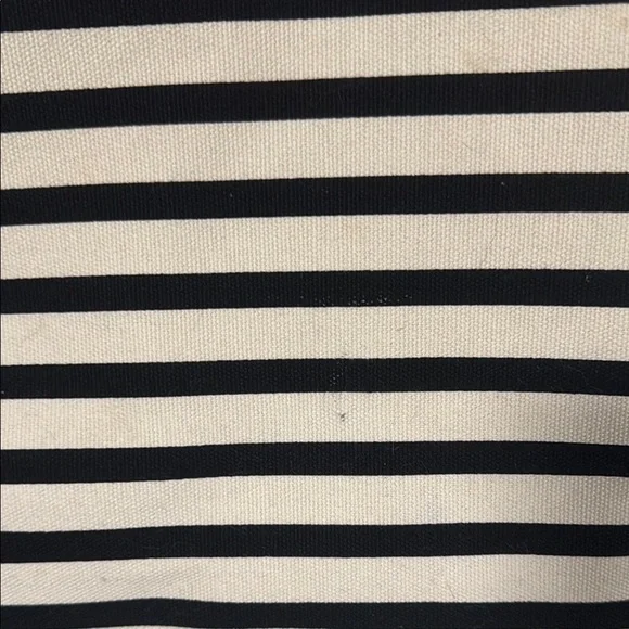 Kate Spade Black and White Striped Tote with Toucan Design - Picture 8 of 9